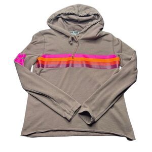PINK by Victoria’s Secret Cropped Hoodie Women’s S Brown Striped